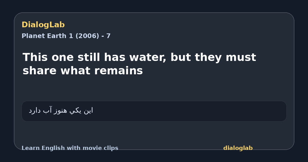 Share card for This one still has water, but they must share what remains