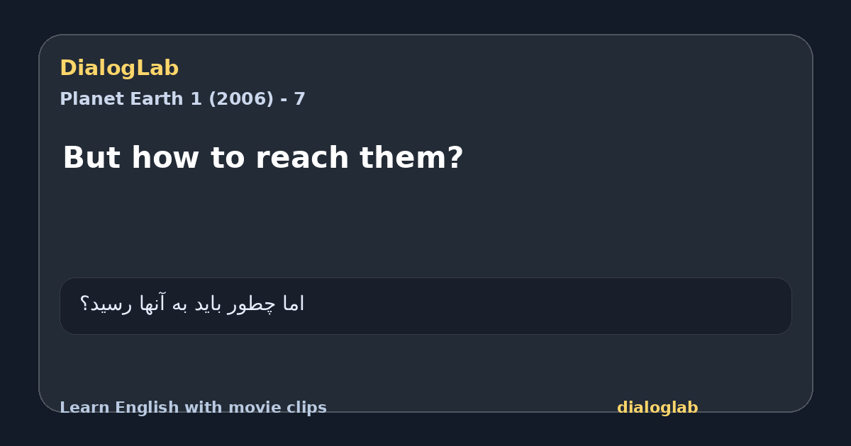 Share card for But how to reach them?