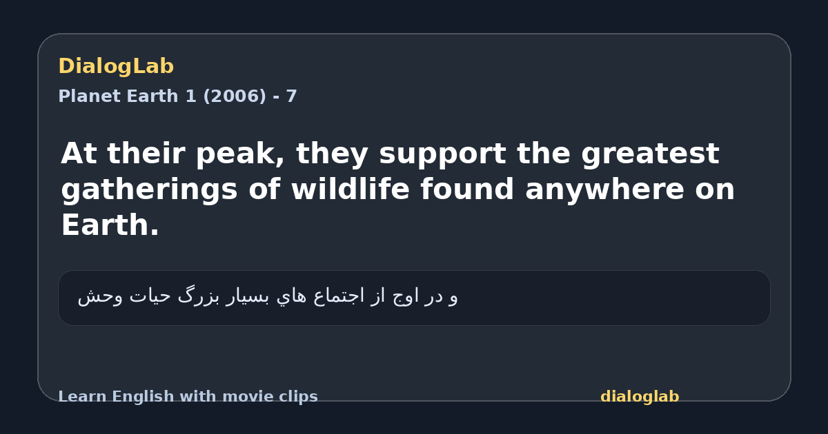 Share card for At their peak, they support the greatest gatherings of wildlife found anywhere on Earth.