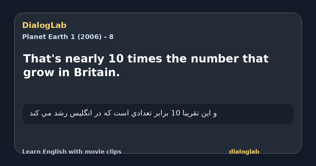 Share card for That's nearly 10 times the number that grow in Britain.