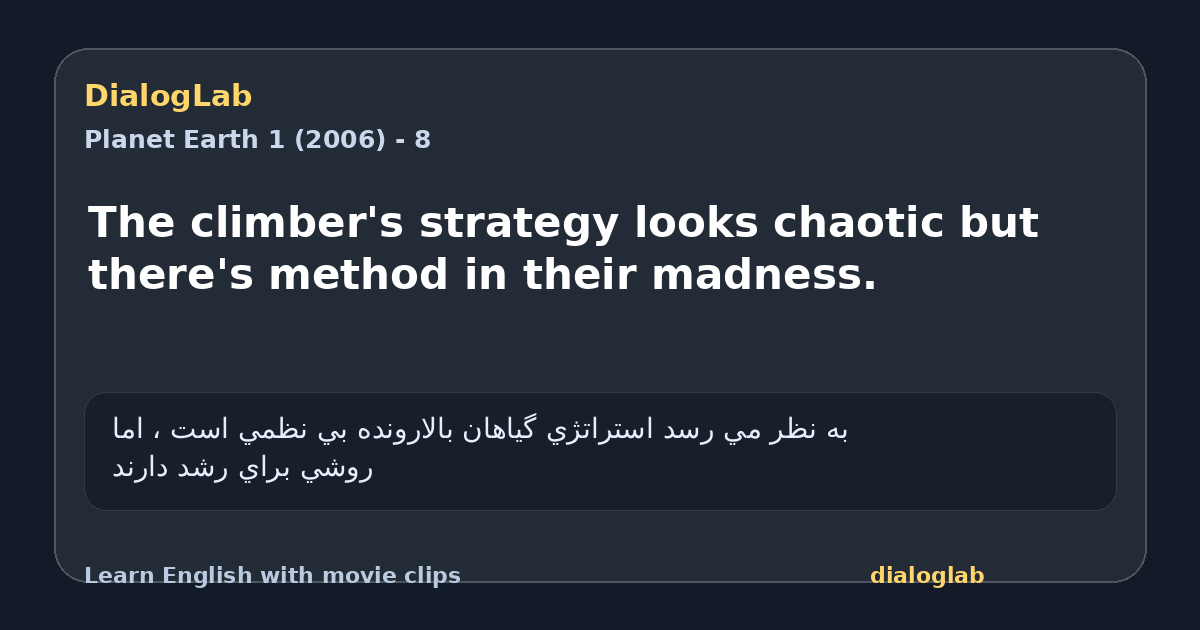 Share card for The climber's strategy looks chaotic but there's method in their madness.