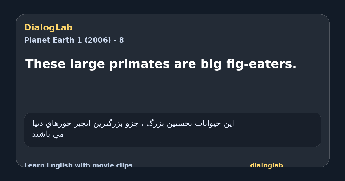 Share card for These large primates are big fig-eaters.
