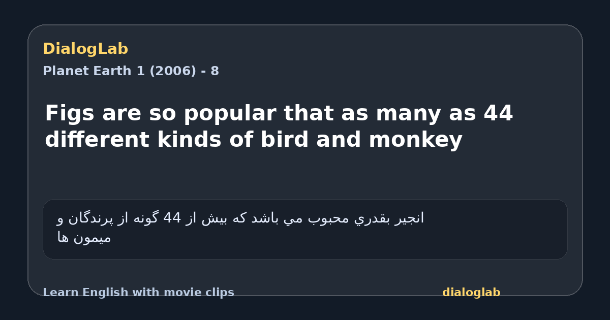 Share card for Figs are so popular that as many as 44 different kinds of bird and monkey