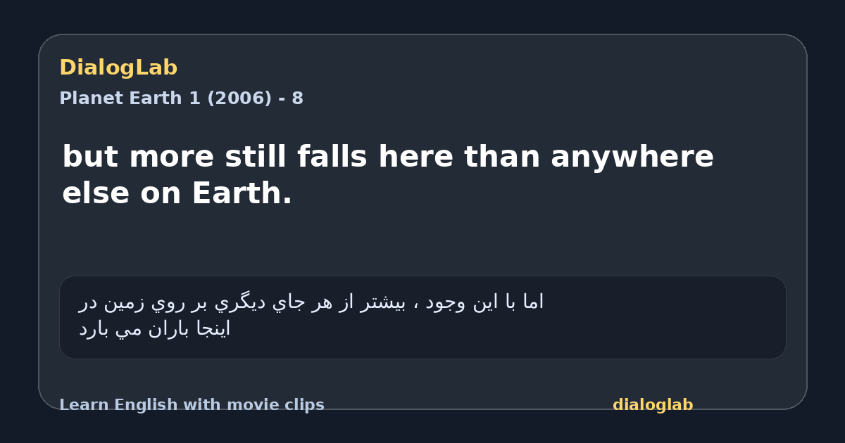 Share card for but more still falls here than anywhere else on Earth.