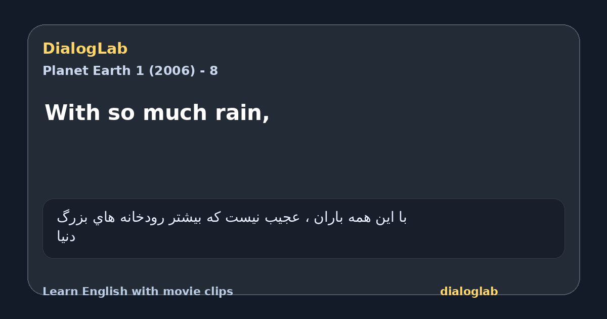 Share card for With so much rain,