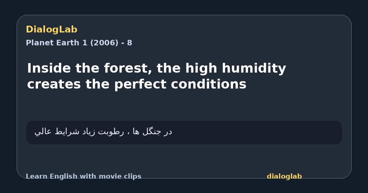 Share card for Inside the forest, the high humidity creates the perfect conditions