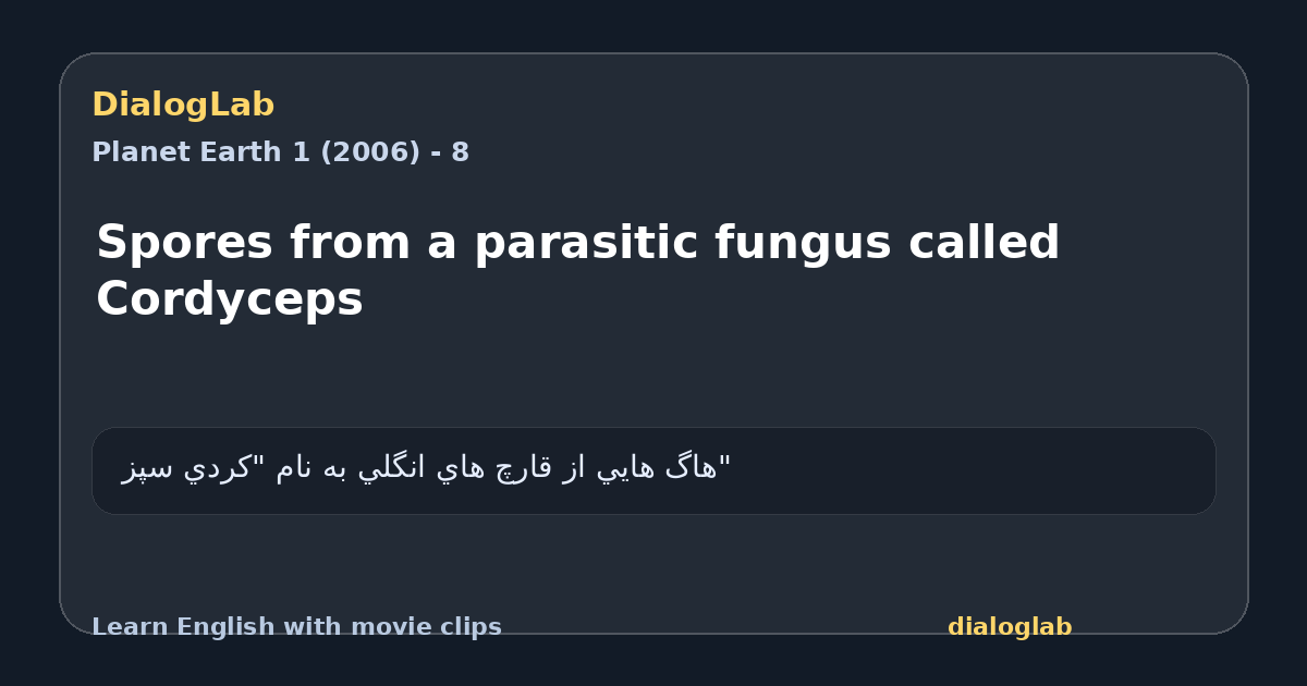 Share card for Spores from a parasitic fungus called Cordyceps