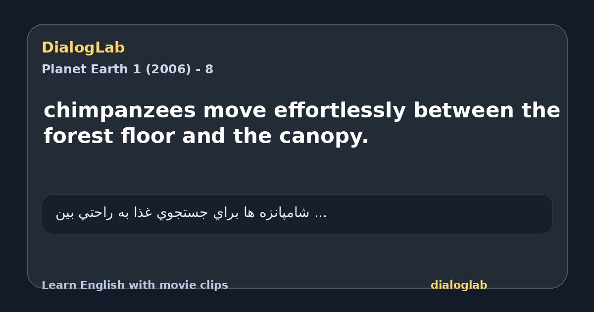 Share card for chimpanzees move effortlessly between the forest floor and the canopy.