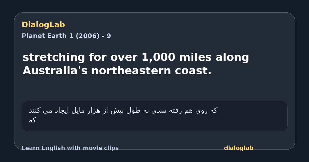 Share card for stretching for over 1,000 miles along Australia's northeastern coast.