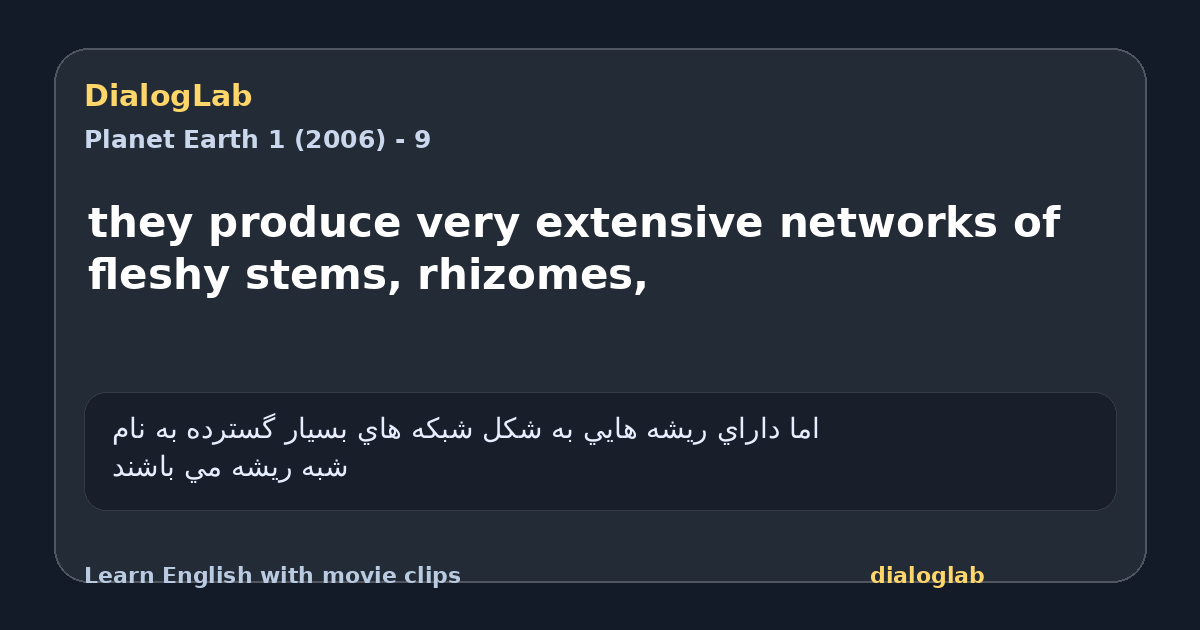 Share card for they produce very extensive networks of fleshy stems, rhizomes,