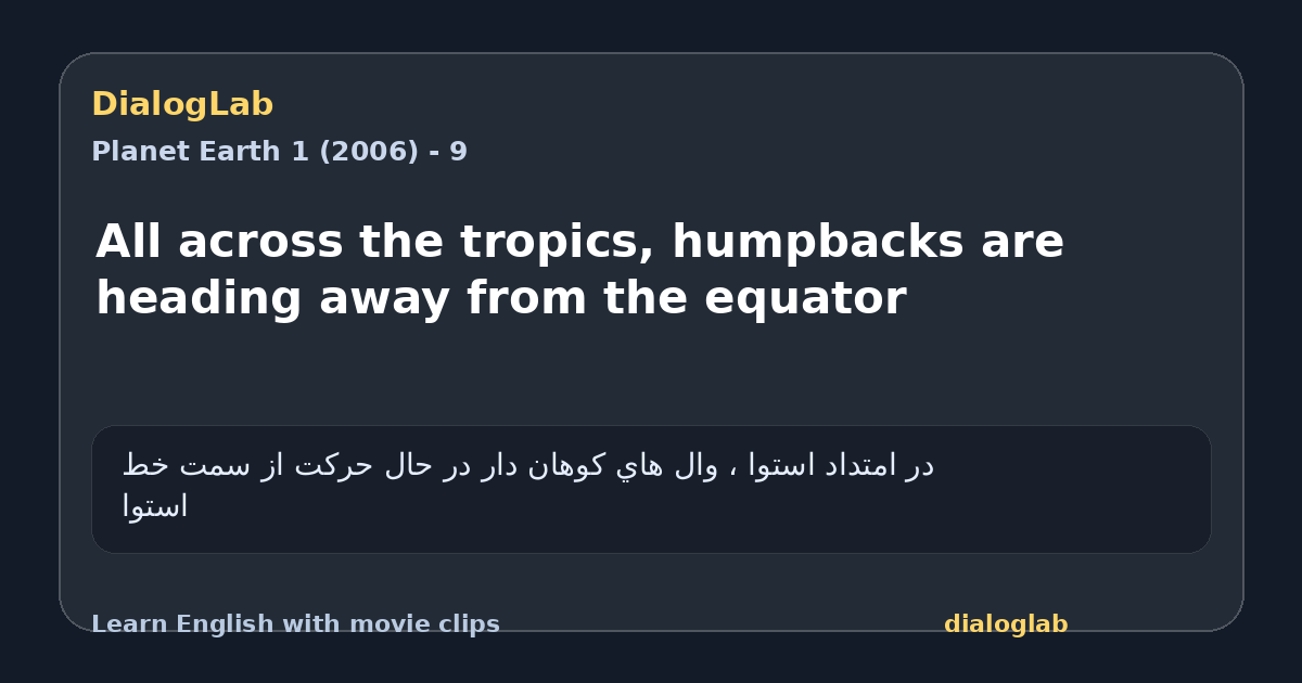Share card for All across the tropics, humpbacks are heading away from the equator