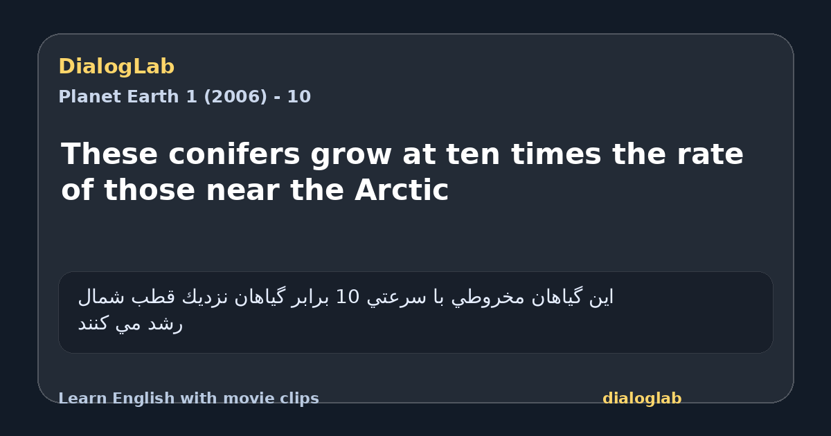 Share card for These conifers grow at ten times the rate of those near the Arctic