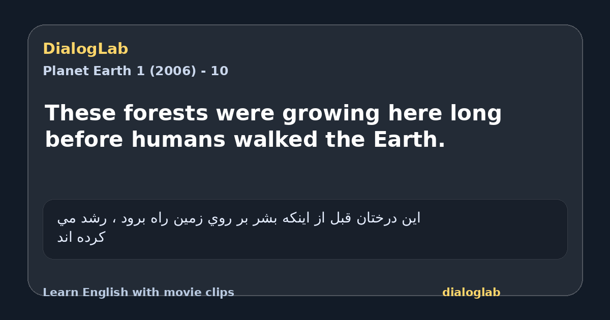 Share card for These forests were growing here long before humans walked the Earth.