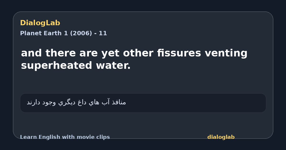 Share card for and there are yet other fissures venting superheated water.