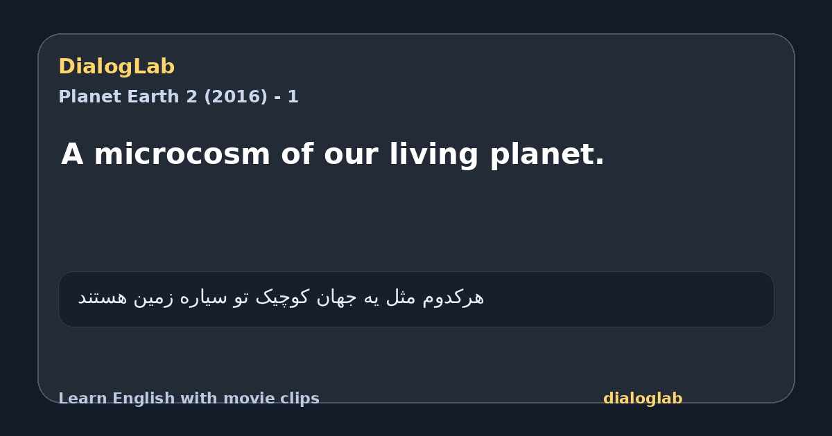 Share card for A microcosm of our living planet.