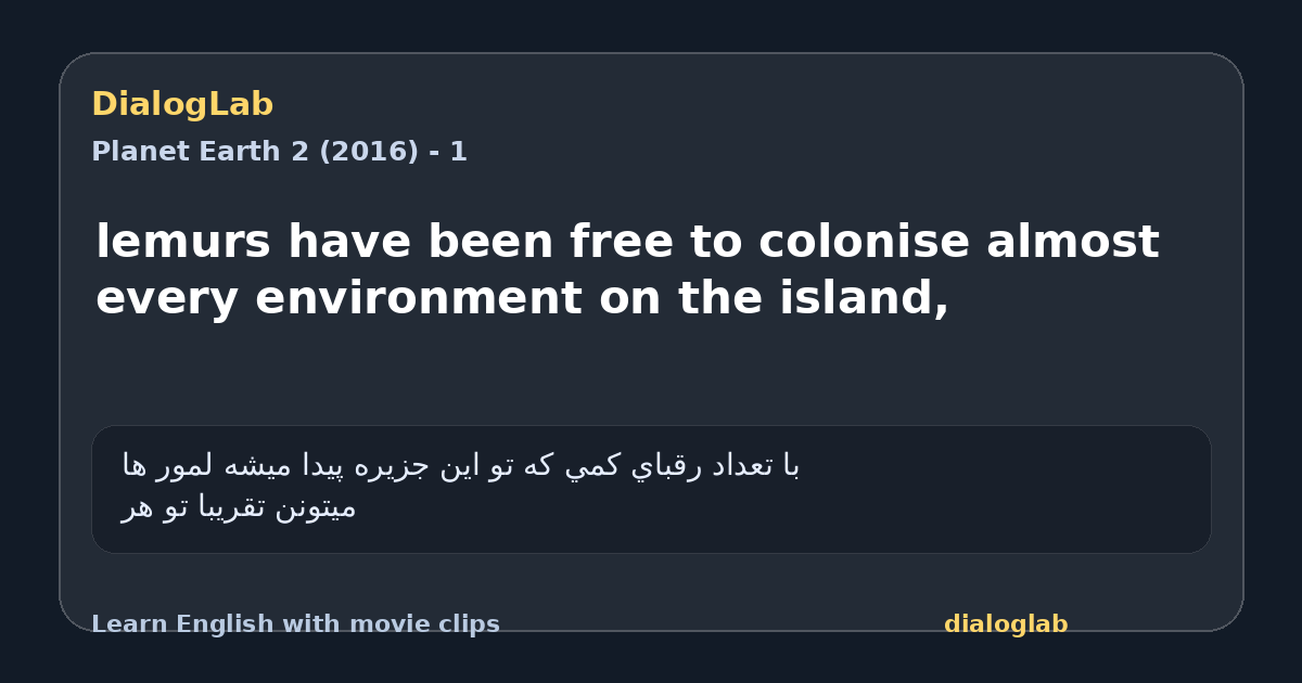 Share card for lemurs have been free to colonise almost every environment on the island,