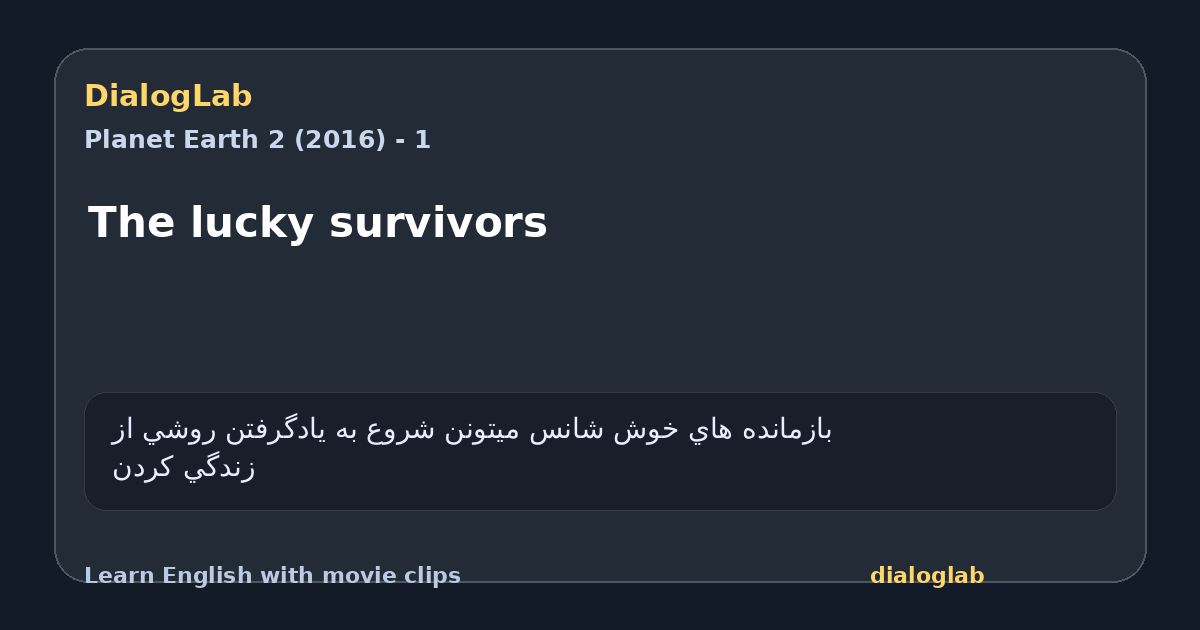Share card for The lucky survivors