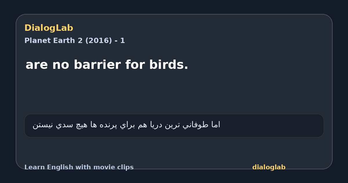 Share card for are no barrier for birds.