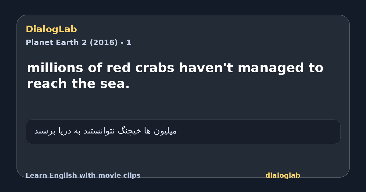 Share card for millions of red crabs haven't managed to reach the sea.