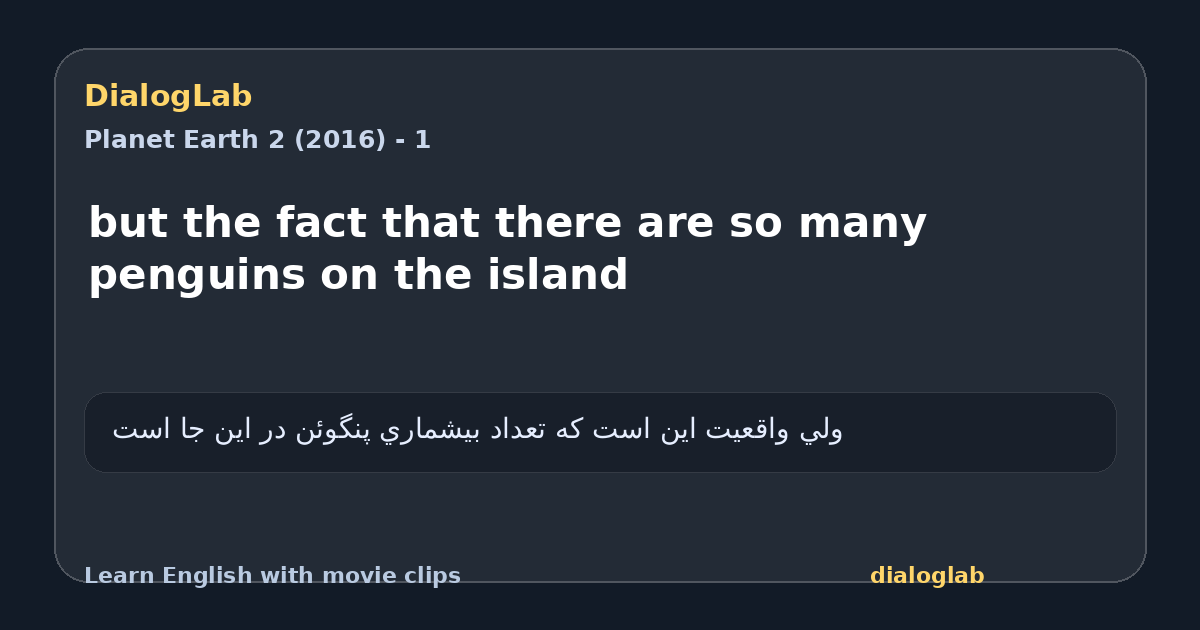 Share card for but the fact that there are so many penguins on the island