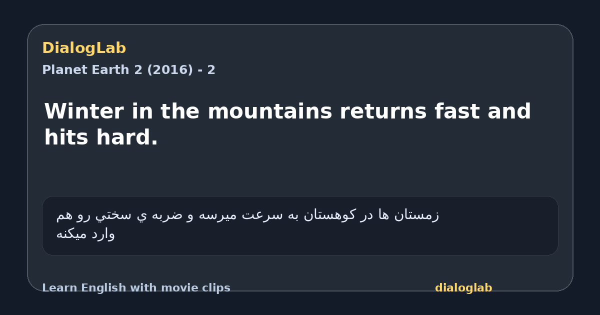 Share card for Winter in the mountains returns fast and hits hard.
