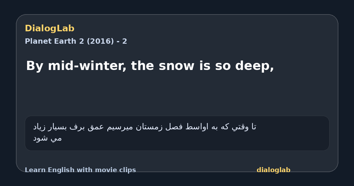 Share card for By mid-winter, the snow is so deep,