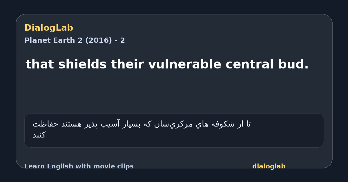 Share card for that shields their vulnerable central bud.