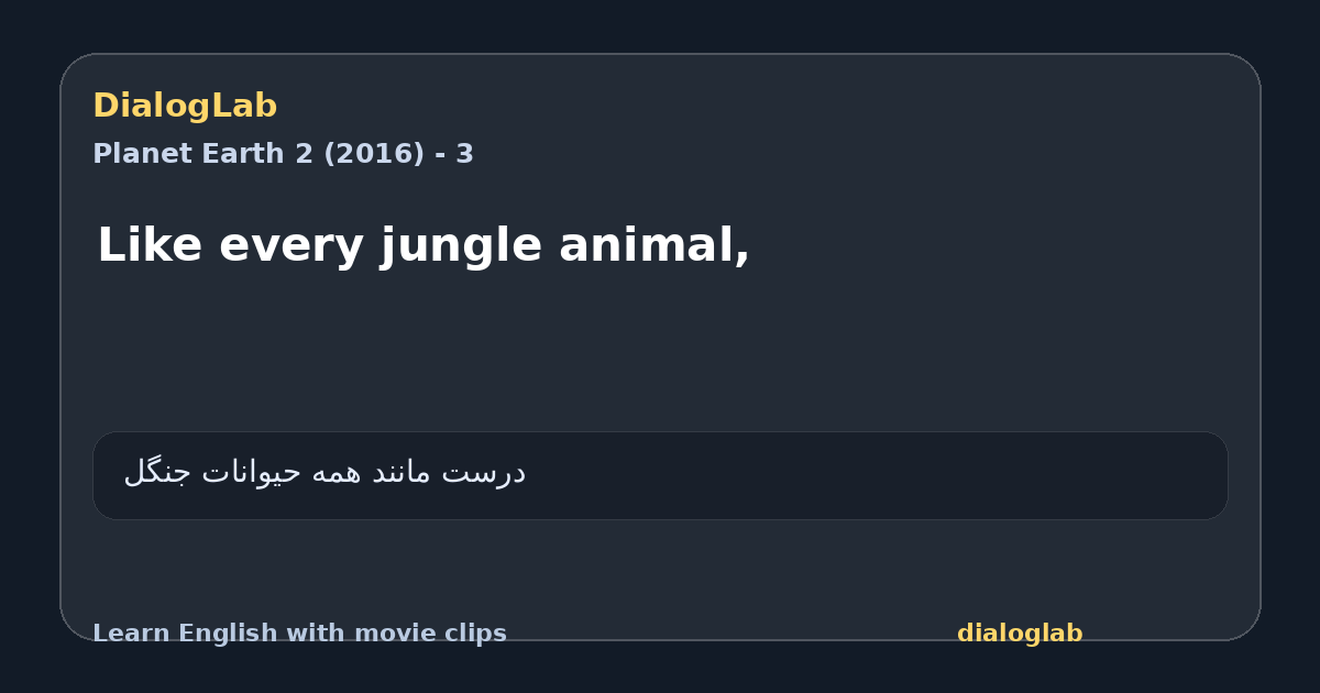 Share card for Like every jungle animal,