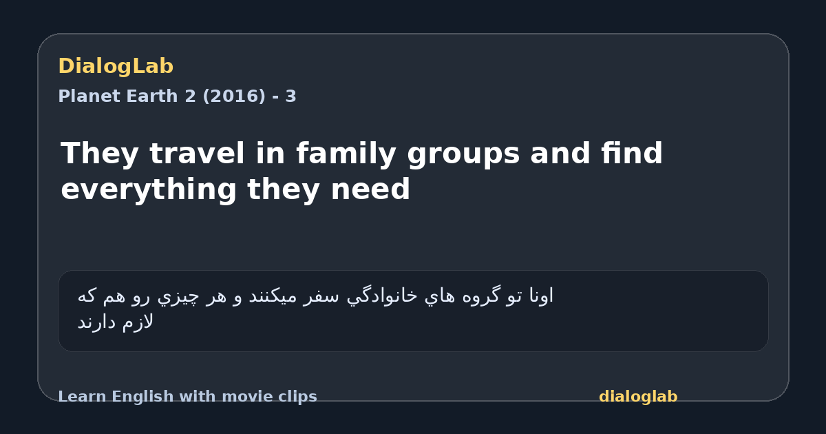 Share card for They travel in family groups and find everything they need