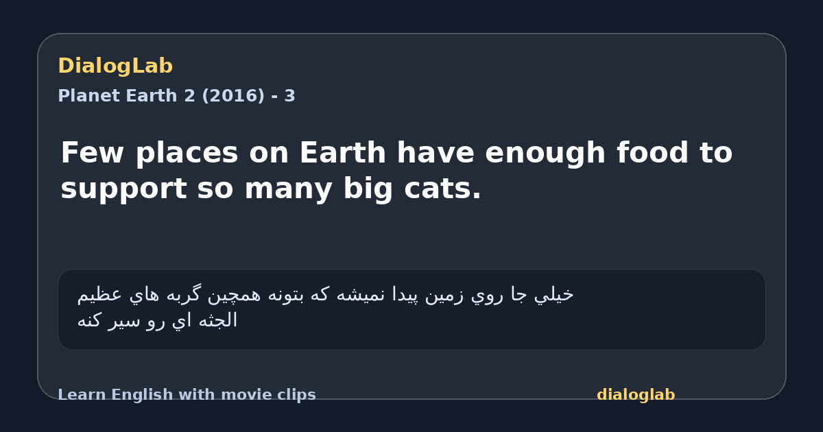 Share card for Few places on Earth have enough food to support so many big cats.