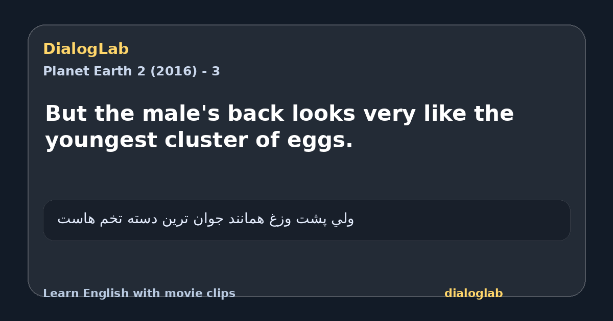 Share card for But the male's back looks very like the youngest cluster of eggs.