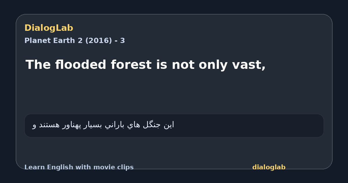 Share card for The flooded forest is not only vast,