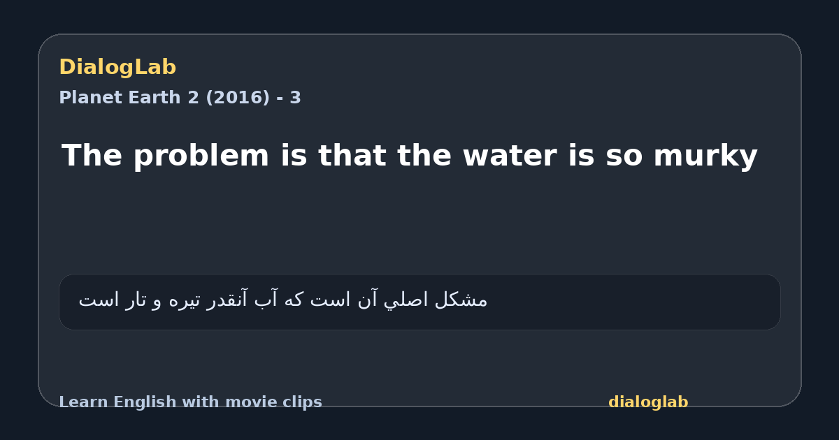 Share card for The problem is that the water is so murky