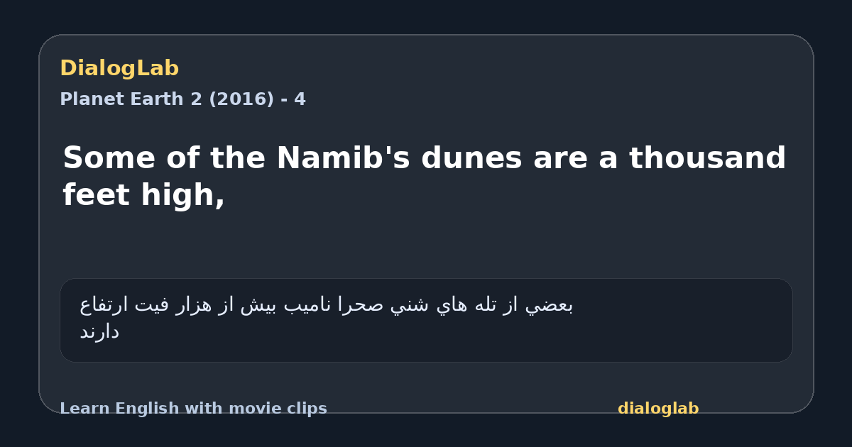Share card for Some of the Namib's dunes are a thousand feet high,