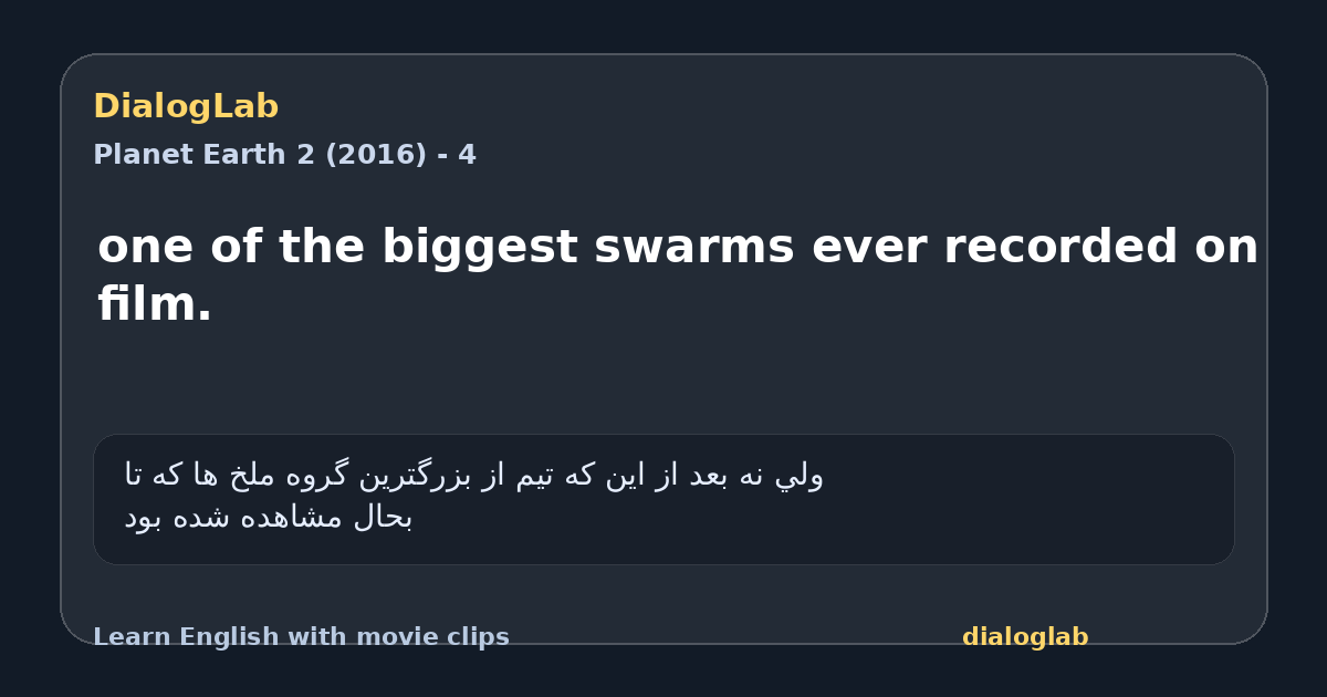 Share card for one of the biggest swarms ever recorded on film.