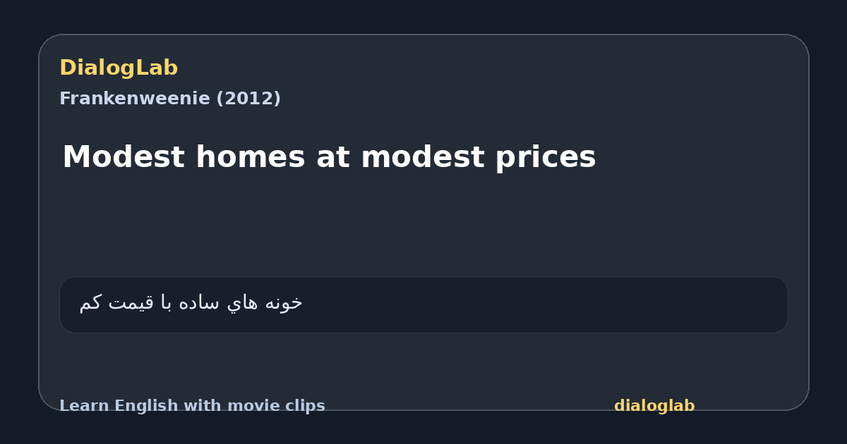 Share card for Modest homes at modest prices