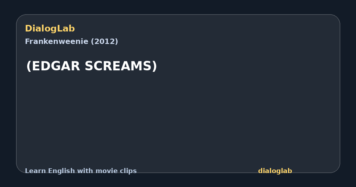 Share card for (EDGAR SCREAMS)