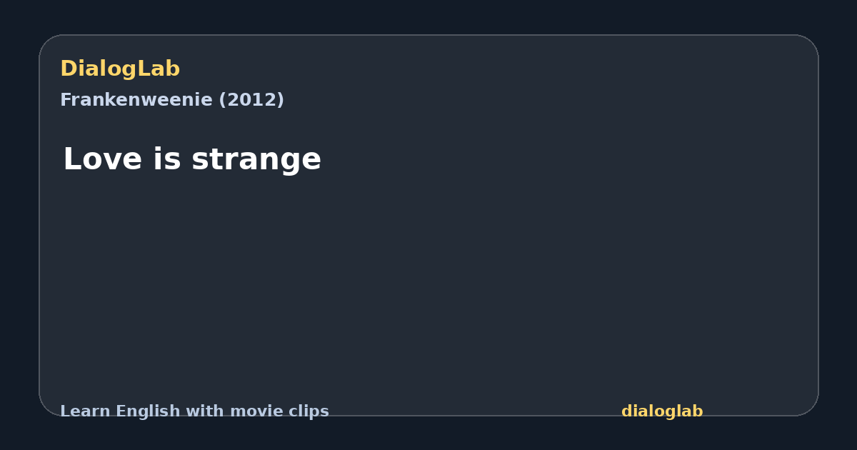 Share card for Love is strange