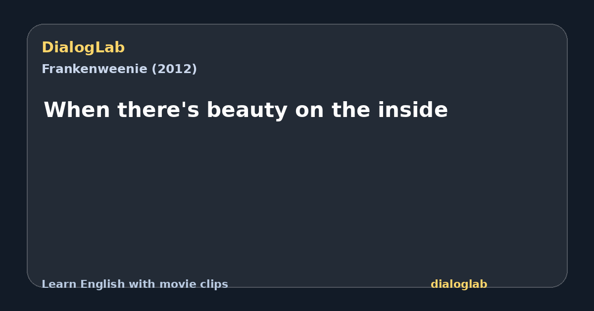 Share card for When there's beauty on the inside