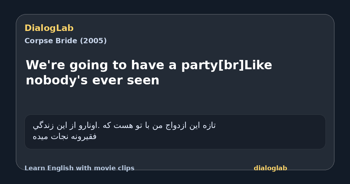 Share card for We're going to have a party[br]Like nobody's ever seen