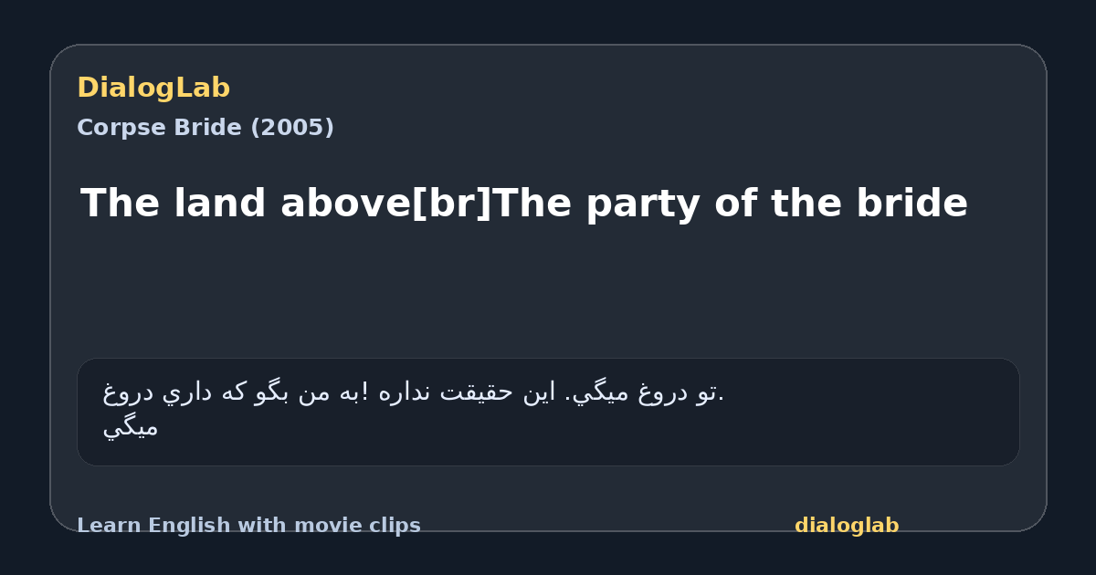 Share card for The land above[br]The party of the bride