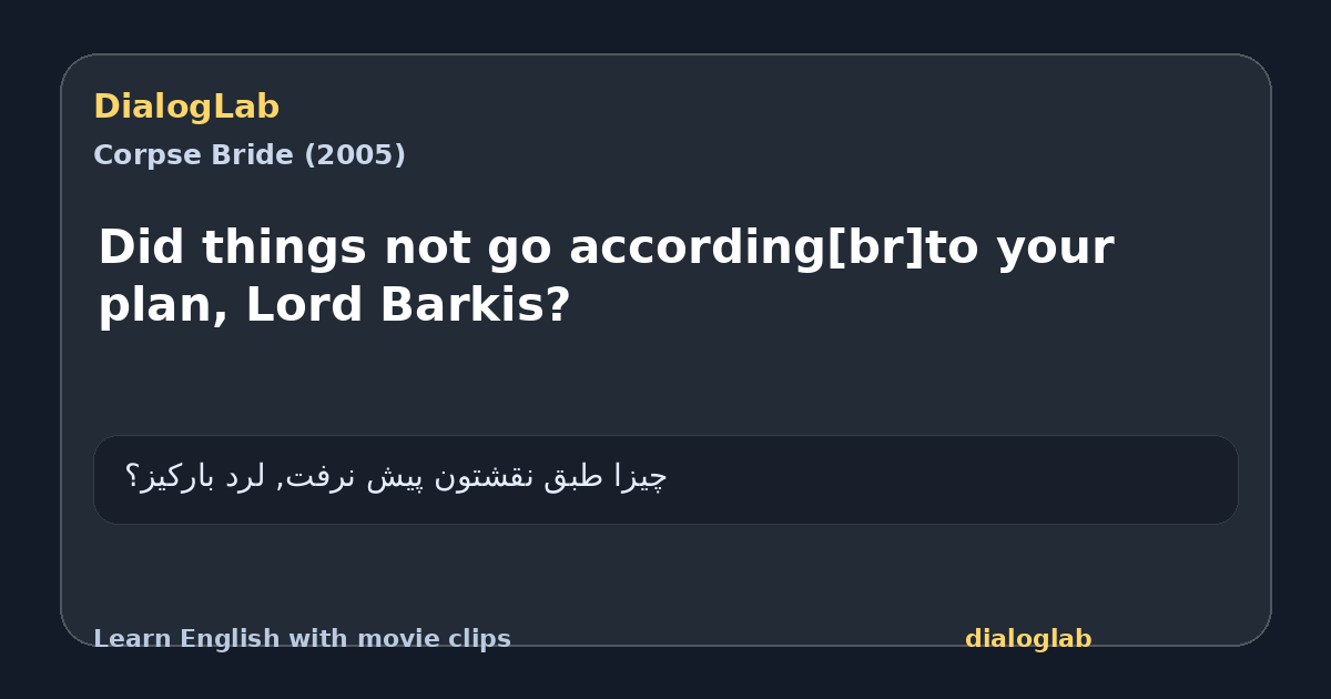 Share card for Did things not go according[br]to your plan, Lord Barkis?