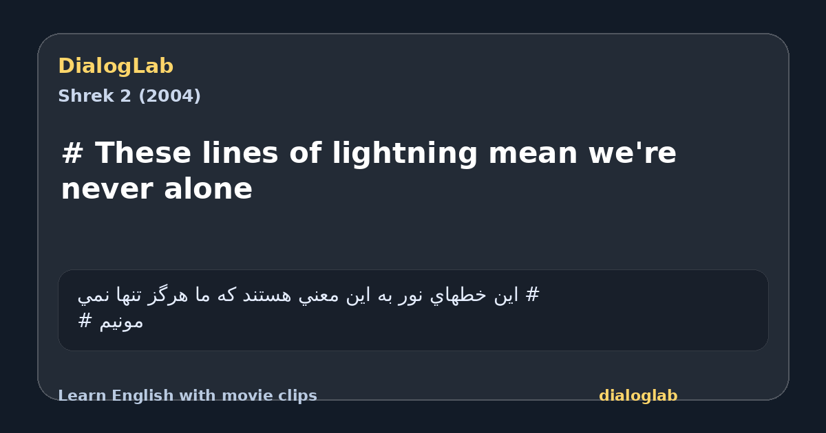 Share card for # These lines of lightning mean we're never alone
