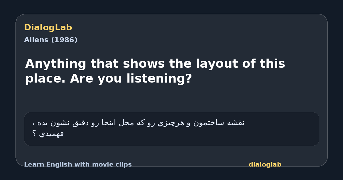 Share card for Anything that shows the layout of this place. Are you listening?