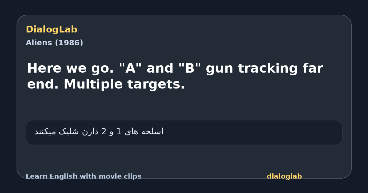 Share card for Here we go. "A" and "B" gun tracking far end. Multiple targets.