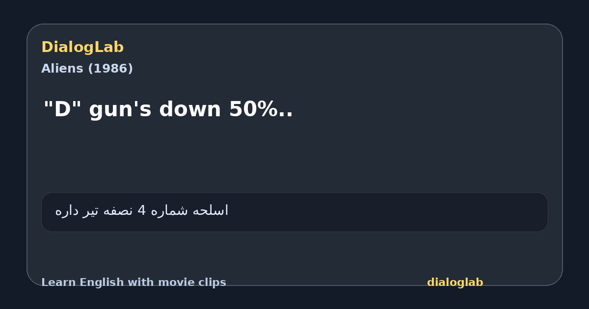 Share card for "D" gun's down 50%..