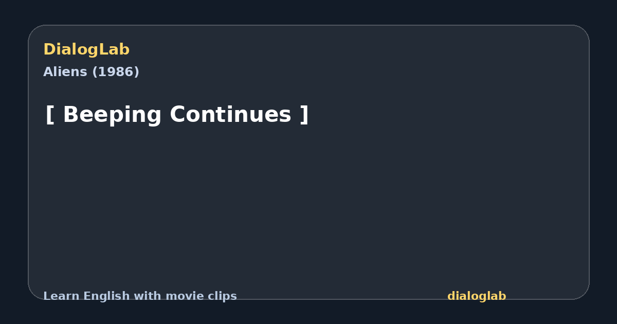Share card for [ Beeping Continues ]