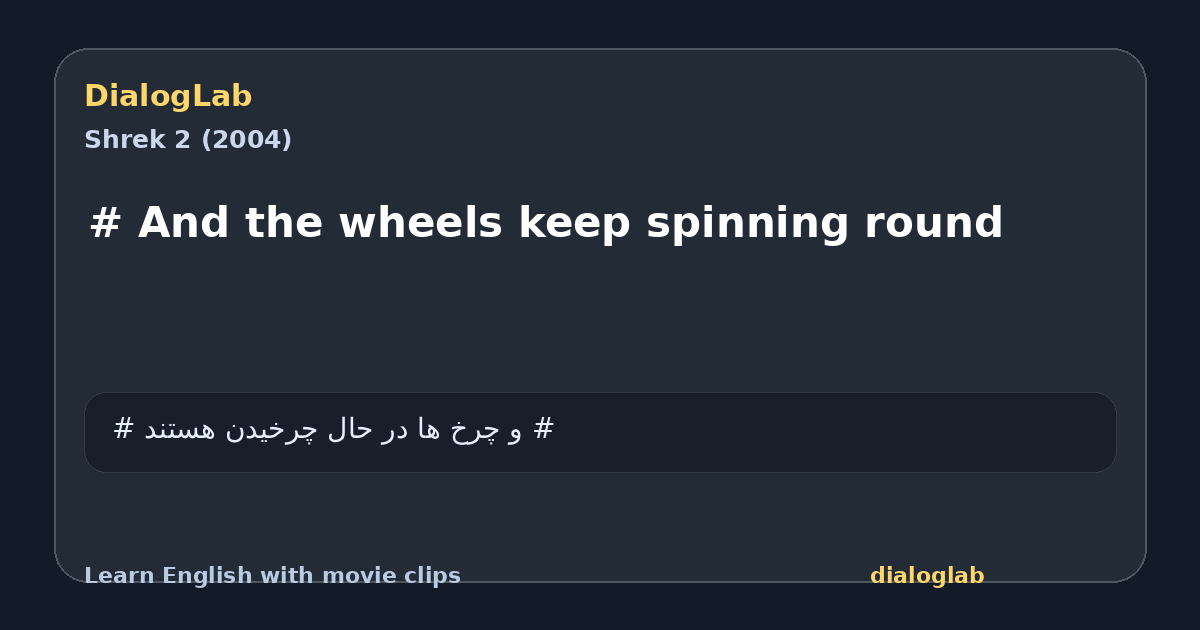 Share card for # And the wheels keep spinning round