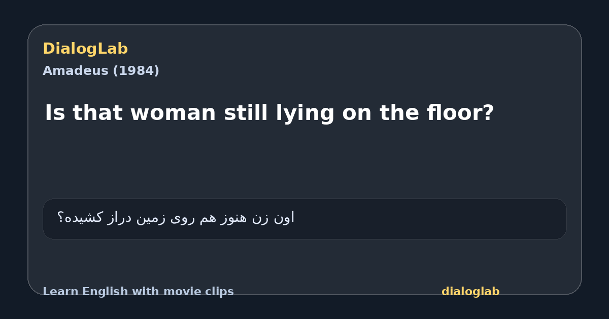 Share card for Is that woman still lying on the floor?