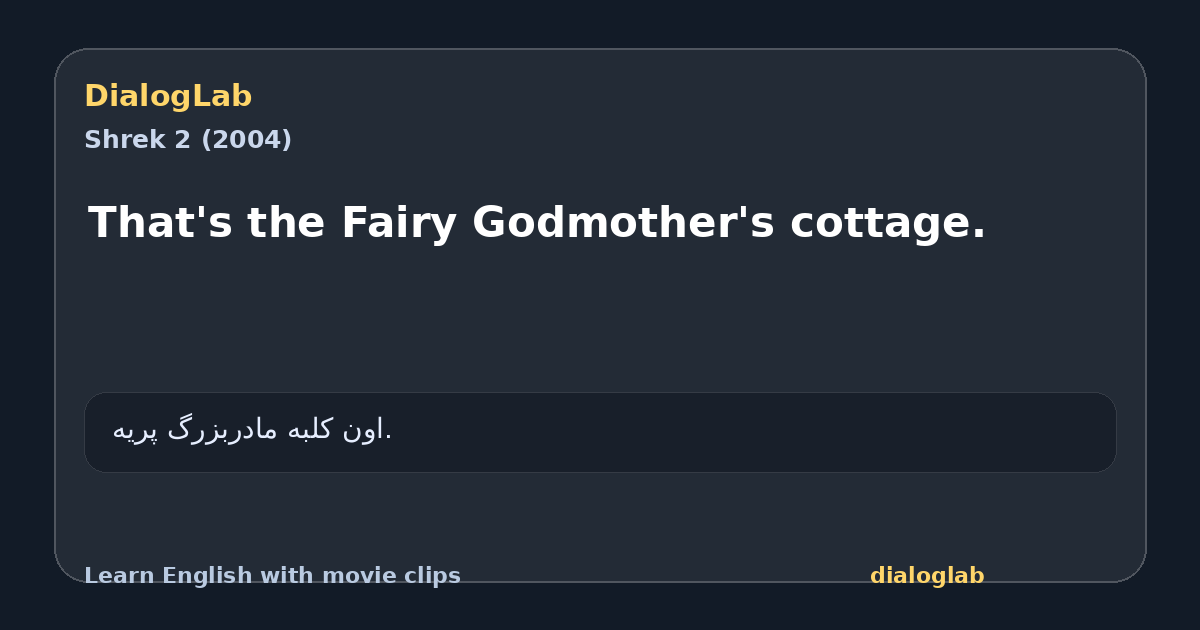 Share card for That's the Fairy Godmother's cottage.